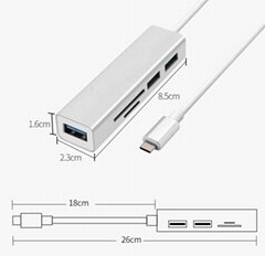 JoyNano USB-C to USB 3.0 Hub SD/TF Card Reader