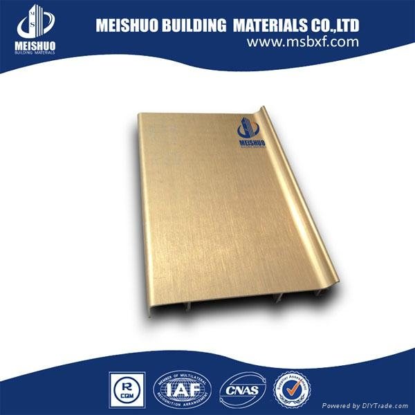 Commercial Building Wall Surface Dust Proof Firerated Aluminum Baseboard 