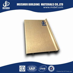 Commercial Building Wall Surface Dust Proof Firerated Aluminum Baseboard 