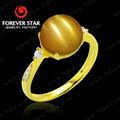 GS0000244 18K FS Cat's Eye Gold Jewely with Diamond 4