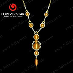 GS0000245-N 18K FS Cat's Eye Gold Jewely with Diamond