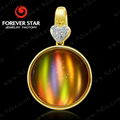 GS0000145-P 18K FS Cat's Eye Gold Pendant with Diamond 1