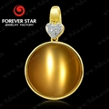 GS0000145-P 18K FS Cat's Eye Gold Pendant with Diamond 5