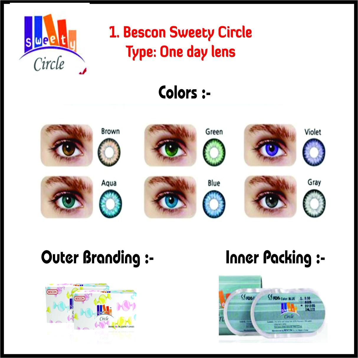 Bescon One Day Color Contact lens 2