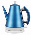 2015 New stylish design 1.5L color sprayed cordless electric water kettle for ki