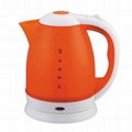 CE approved 1.5L bule color 360 degree rotation electric plastic kettle water sc 2