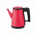 CE 0.8L electric color sprayed kettle push open lid and gooseneck 2