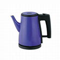 CE 0.8L electric color sprayed kettle push open lid and gooseneck 3