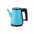 CE 0.8L electric color sprayed kettle push open lid and gooseneck 4