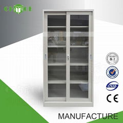 Lockable design steel sliding door filing cabinet 