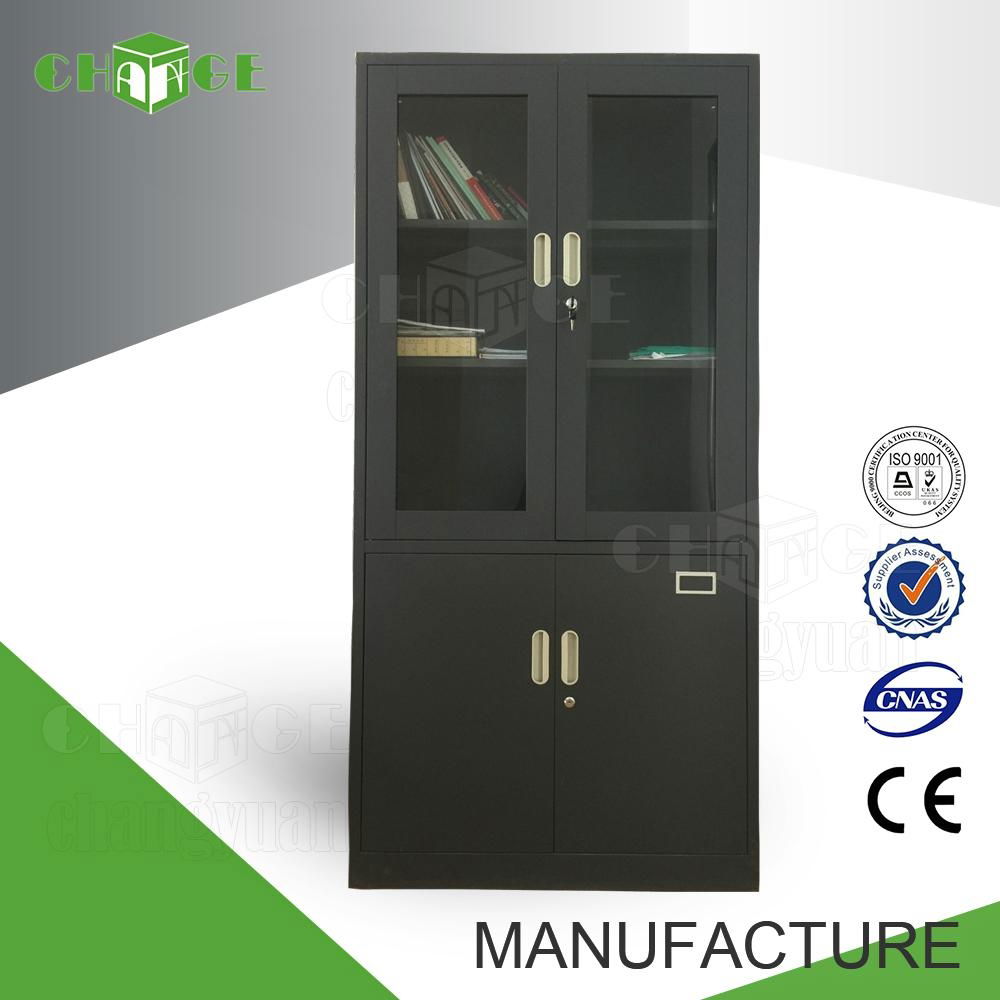 Manufacturer vertical glass door metal filling cabinets 