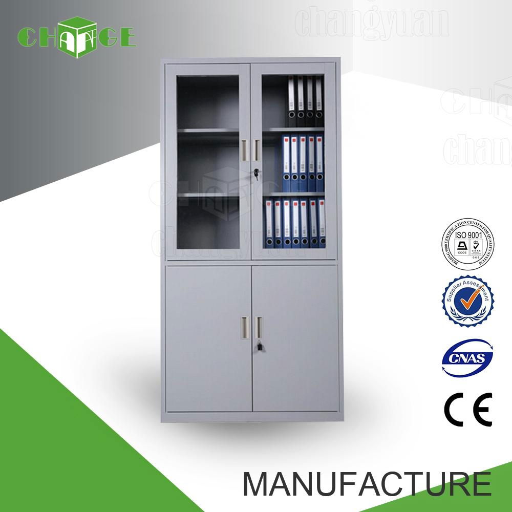 Manufacturer vertical glass door metal filling cabinets  2