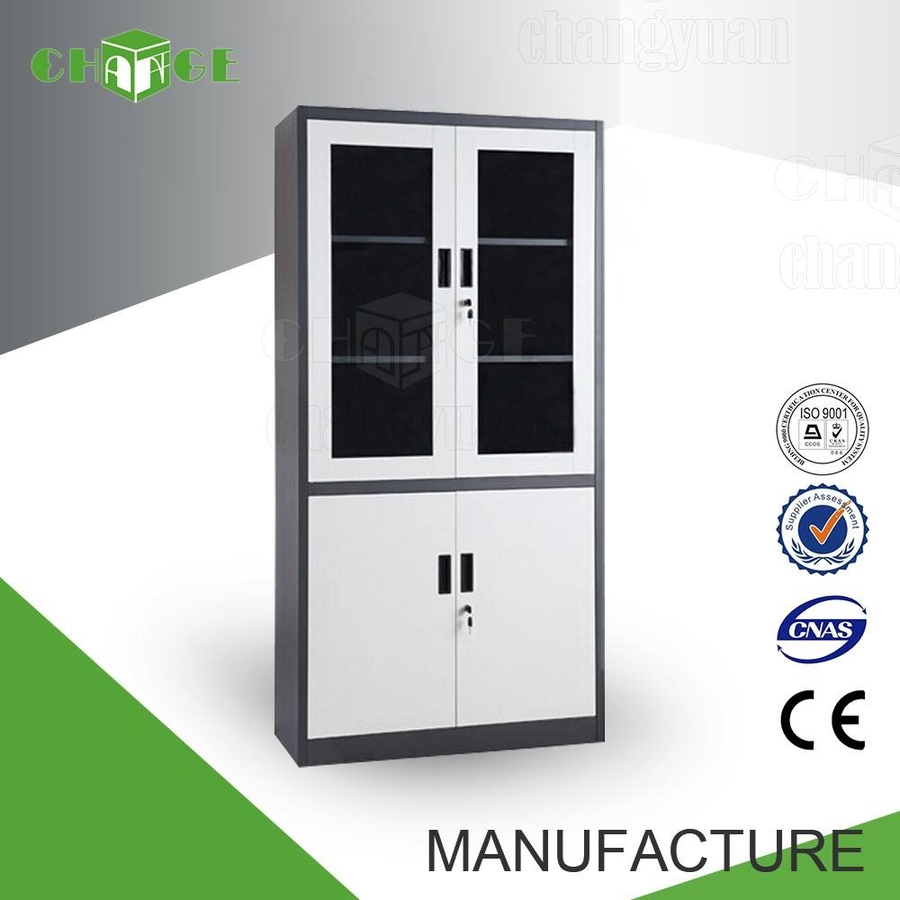 Manufacturer vertical glass door metal filling cabinets  3