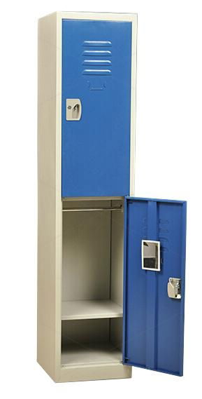 Factory powder coated 2 tier steel cupboard locker 