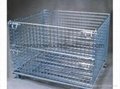 Warehouse Galvanized Stackable Storage Container Metal Wire Cage 2