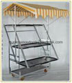 Greenhouse Trolley Foldable Plant Display Rack Cart