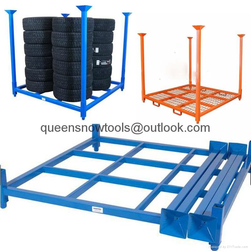 Autopart Stacking Tire Rack Without Wire Mesh Decking (72" X 72") 2