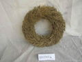 Indoor natural grass and pine corn Christmas wedding wreath 2