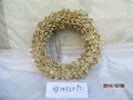 Indoor natural grass and pine corn Christmas wedding wreath 4