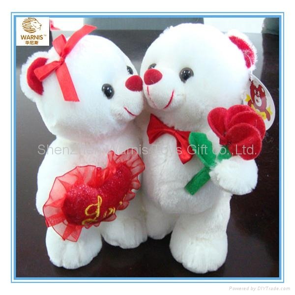 Stuffed plush teddy bear for wedding and lover gift 