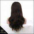 Indian remy hair natural straight full lace wigs 4