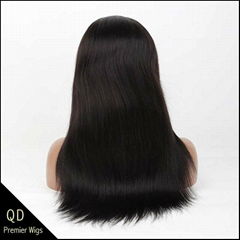 Indian remy hair light yaki glueless cap full lace wigs