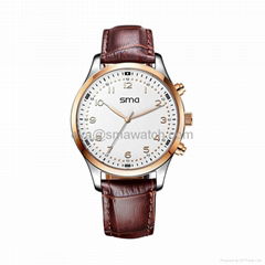 42mm Display Leather Strap Smart Watch