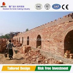 Brick production line with Tunnel Kiln