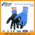 String Knit Liner Black Rubber Coated Glove