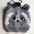 100% acrylic jacquard animal pattern hat 1