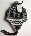 Jacquard snow flake style hat with