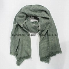 100% soft acrylic knitting scarf with tassels