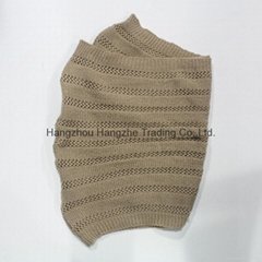 100% acrylic knitting neck scarf in solid color