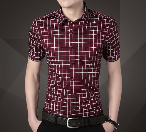 2015 new fahion casual business summer style men shirt cutton short ...