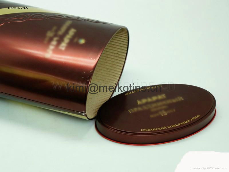  Oval Ellipse wine tin box 3