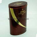 Oval Ellipse wine tin box