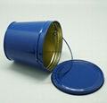 Bucket Tin Box With Lid & Handle 2