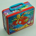 Handle Gift Tin Box with handle & lock