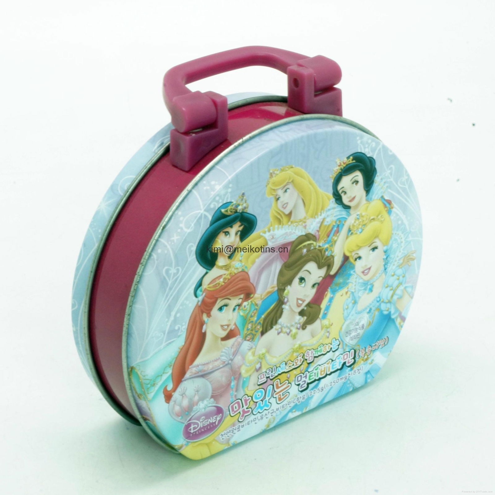 Fancy Lunch tin box with handle & lock 4