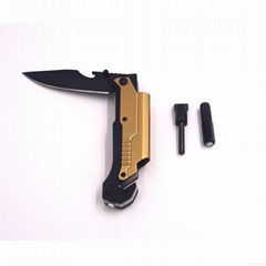 multi purpose rescue pocket  knife tool with LED torch