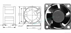 4028 Power Supply Fan 12VDC Fans