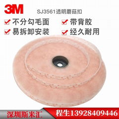 3M SJ3561 400 class transparent VHB backrubber mushroom head buckle