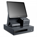 BUSIN 15" capacitive Touch Screen POS with 80mm Thermal Receipt Printer 2