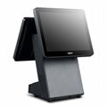 15inch Resistive Touch pos terminal with nfc reader  with 12.1inch 2nd display 4