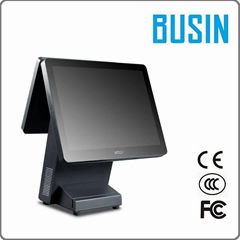 BUSIN 15" Capacitive Touch Dual Screen POS with 12.1" custome display