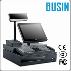 12.1" All In One POS Terminal with 58mm Thermal Receipt Printer &66 Keys Mechani