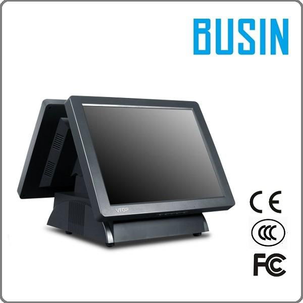 15inch Resistive Touch Dual Screen Cheap POS Terminal 