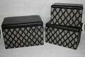 Paper rope   storage trunk ottoman set  1