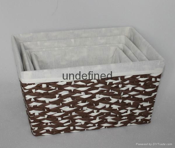 paper rope baskets with storage  2