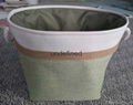 Canvas laundry baskets